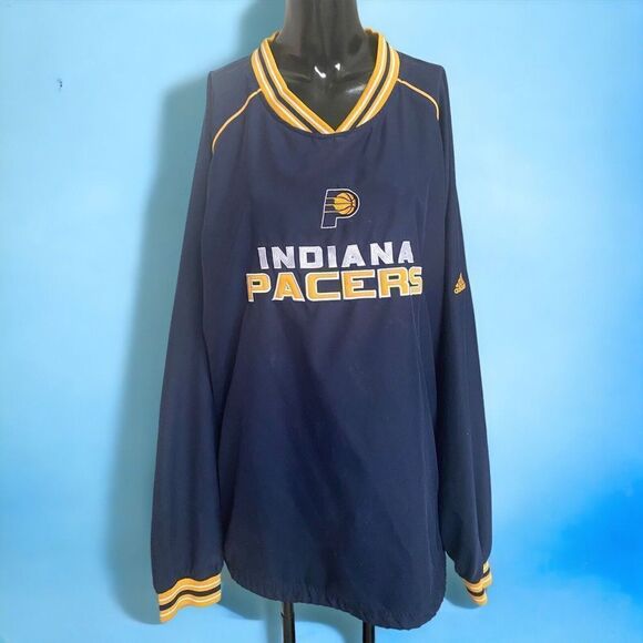Pro Player Windbreaker Jacket Men's Sz XXL NBA Indiana Pacers Logo Pullover - Picture 1 of 7